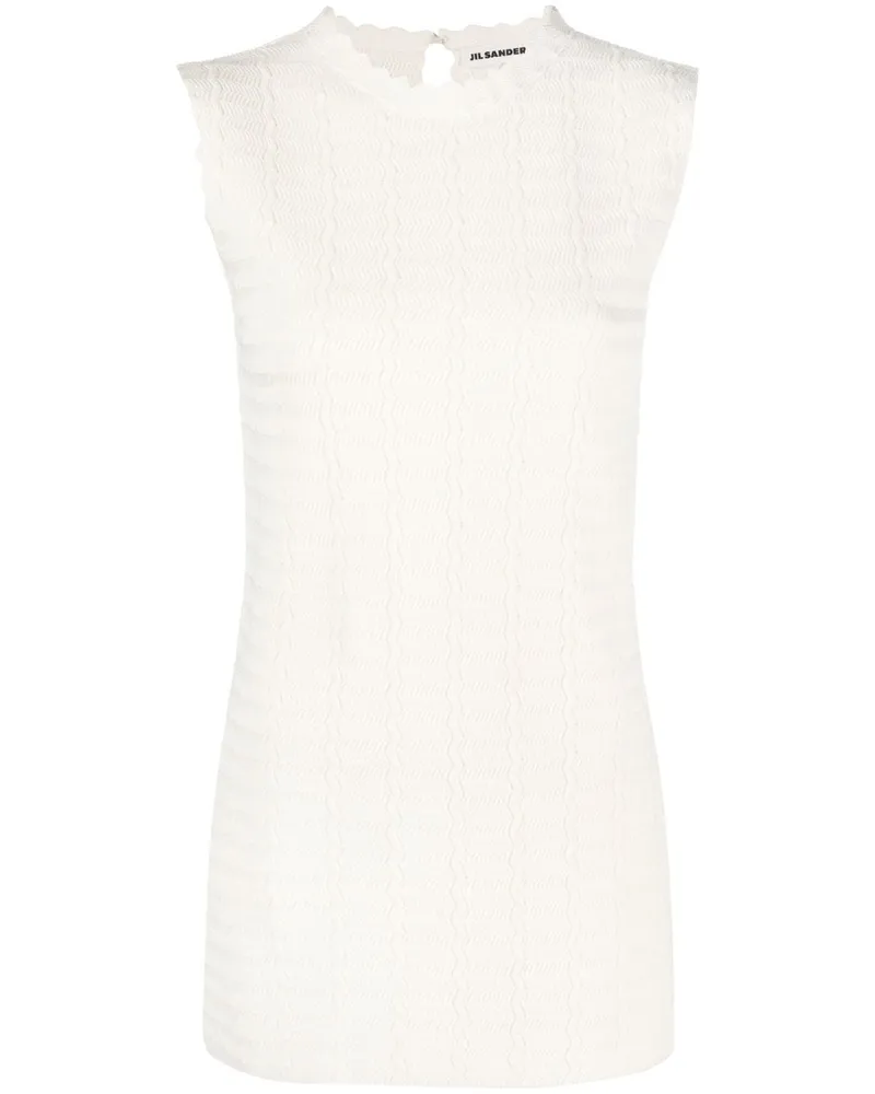 Jil Sander Ärmelloses Sweatshirt - Weiß Weiß