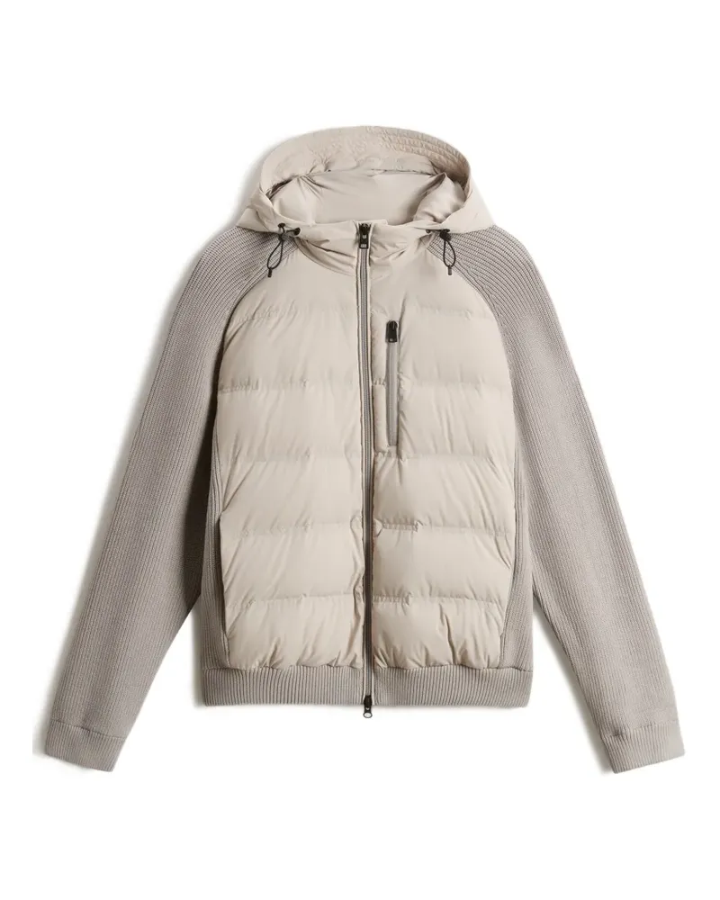 Woolrich Gesteppter Mantel mit Strickeinsatz - Grau Grau