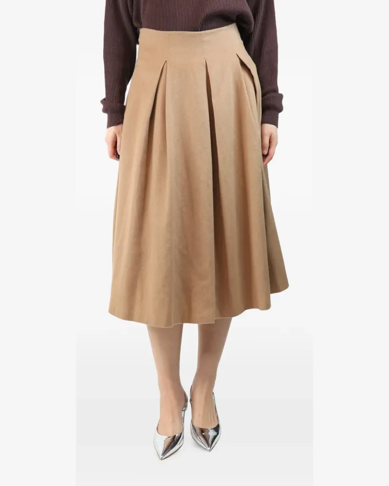 Max Mara pleated midi skirt - Nude Nude