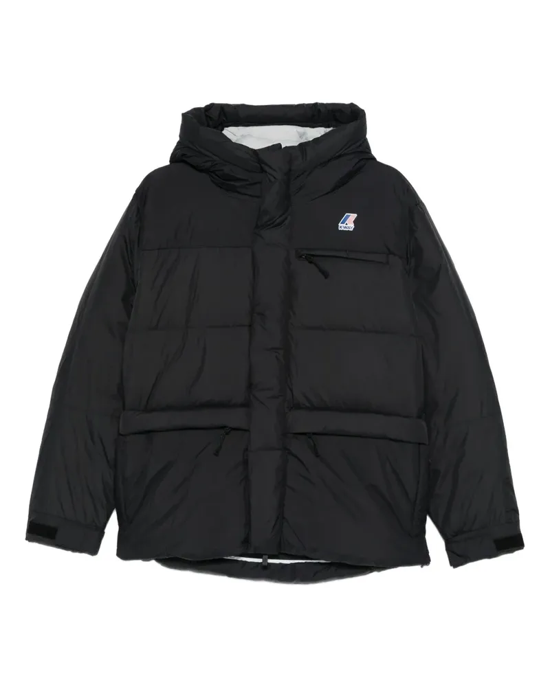 K-Way hooded padded jacket - Schwarz Schwarz
