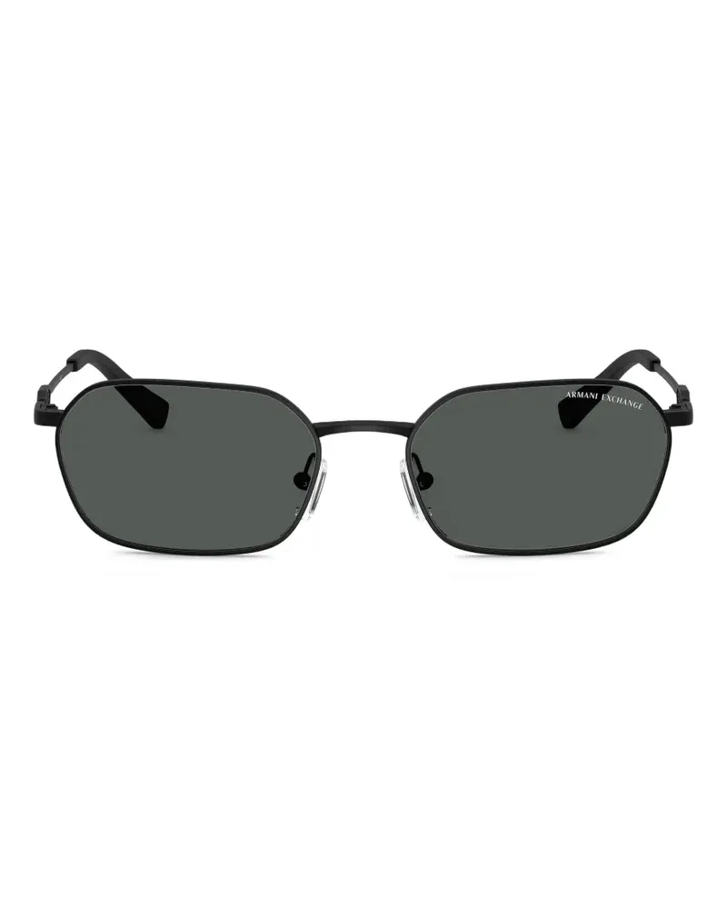 Armani Exchange Sonnenbrille mit geometrischem Gestell - Schwarz Schwarz
