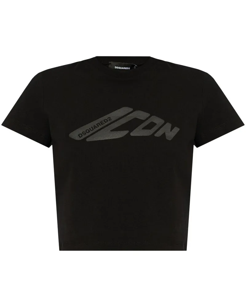 Dsquared2 T-Shirt mit Logo-Print - Schwarz Schwarz