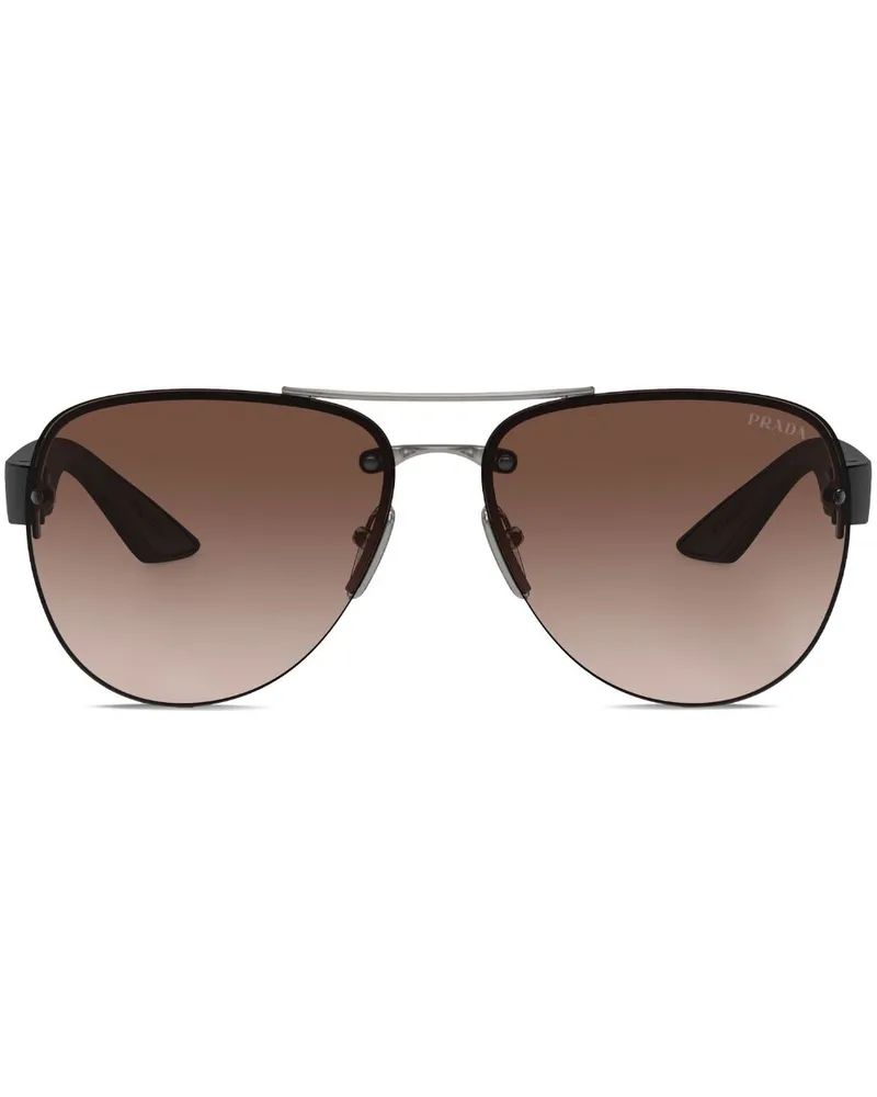 Prada Getönte Pilotenbrille - Grau Grau