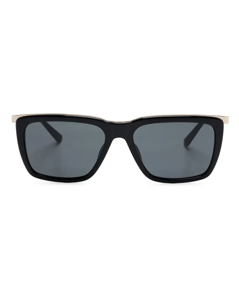 Saint Laurent Sonnenbrille mit eckigem Gestell - Schwarz Schwarz