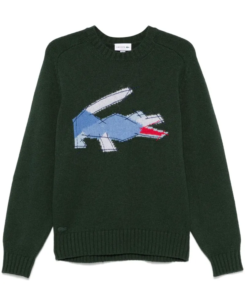 Lacoste Pullover mit Kroko-Muster - Grün Grün