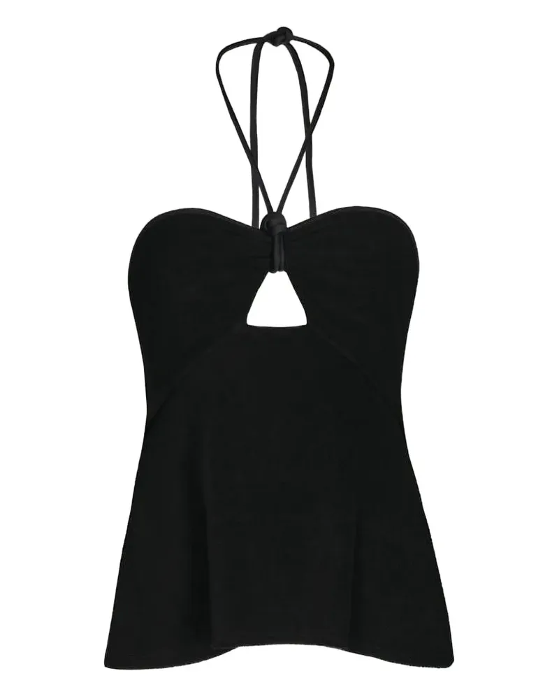 Johanna Ortiz Gleymoon Neckholder-Top mit Cut-Out - Schwarz Schwarz
