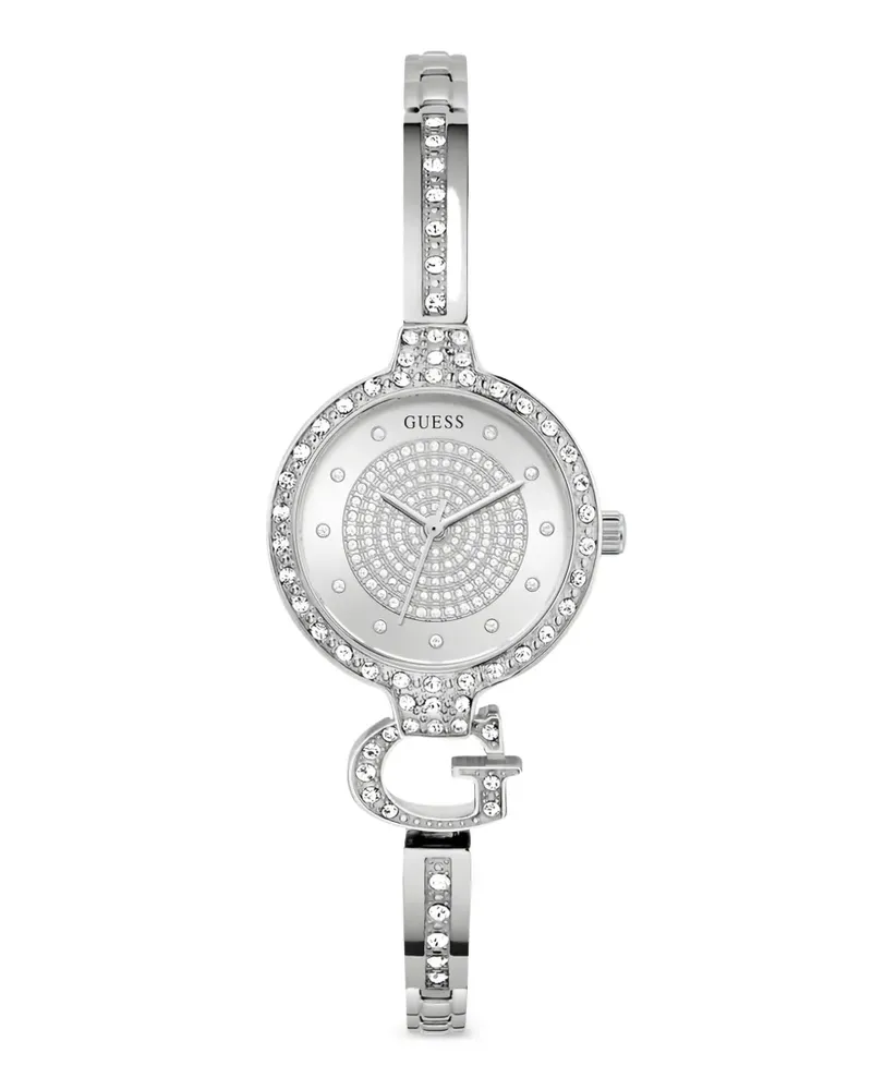 Guess Ladys Giselle Armbanduhr mit Kristallen 28mm - Silber Silber