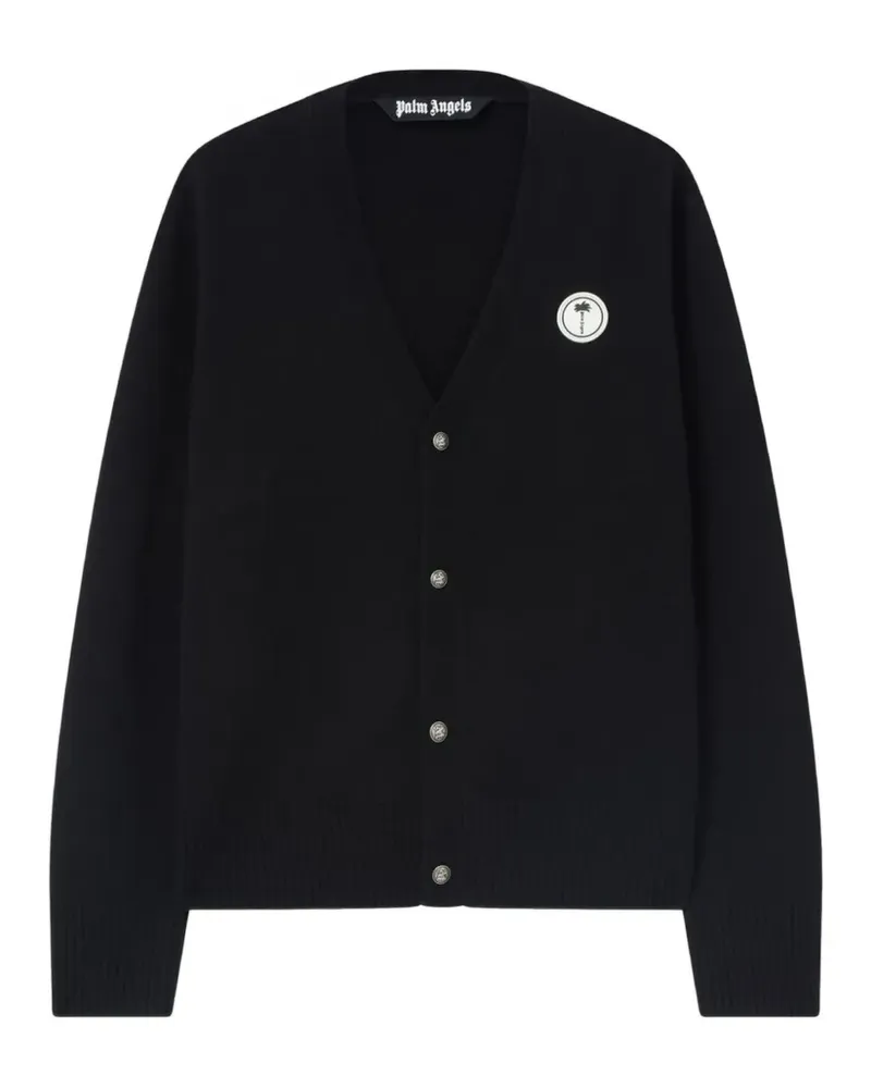 Palm Angels Cardigan mit V-Ausschnitt - Schwarz Schwarz