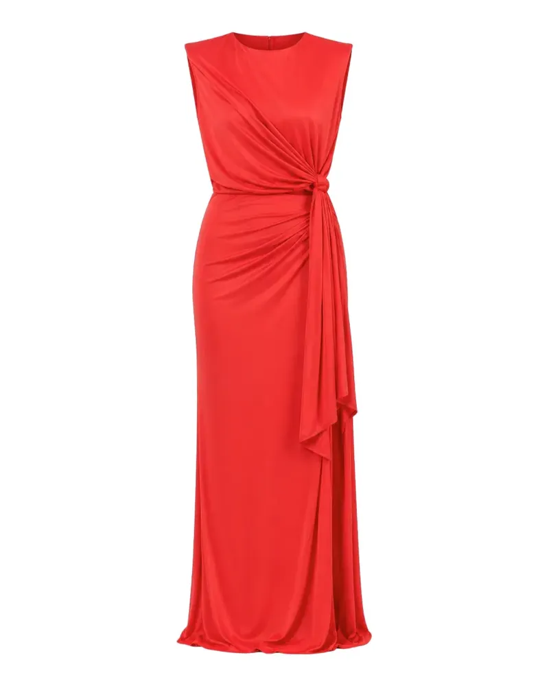 Elisabetta Franchi knot-detail sleeveless gown - Rot Rot