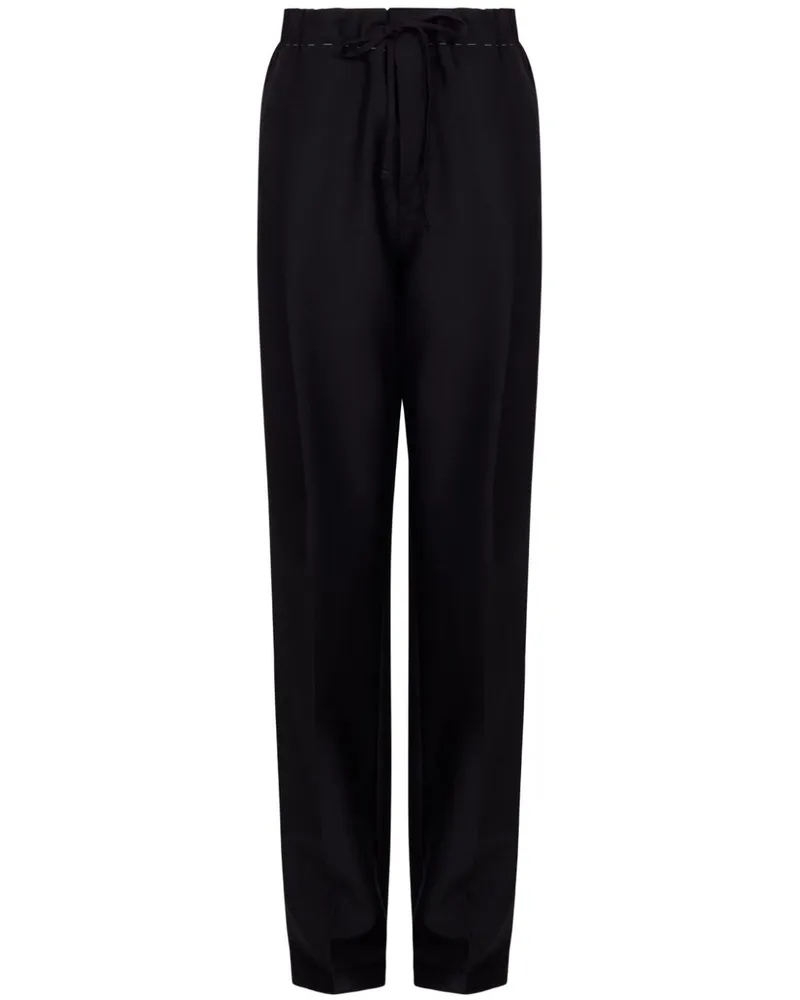 Maison Margiela Hose mit Kordelzug - Schwarz Schwarz