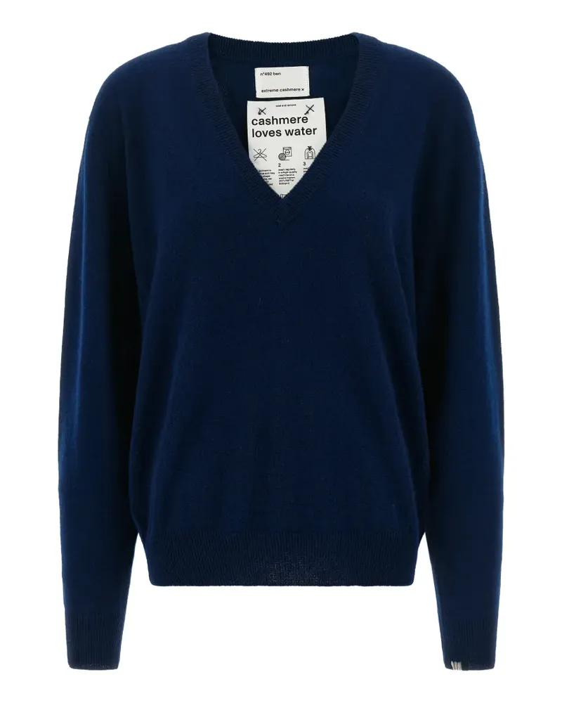 extreme cashmere n°492 Ben V-neck sweater - Blau Blau