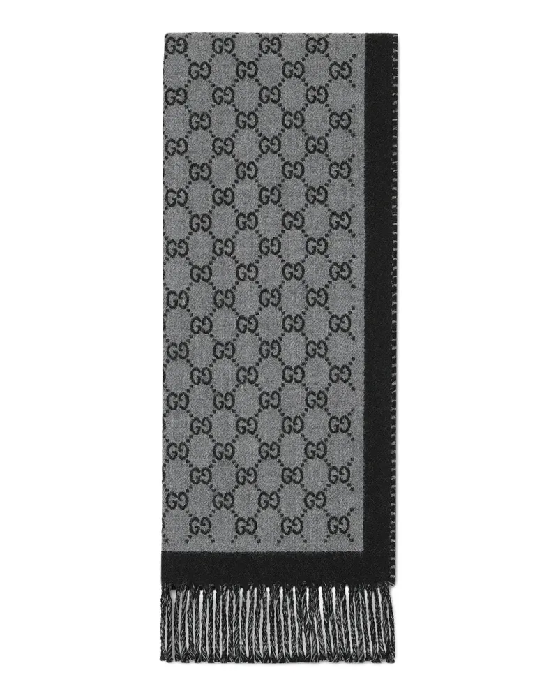 Gucci Schal mit GG-Jacquardmuster - Grau Grau