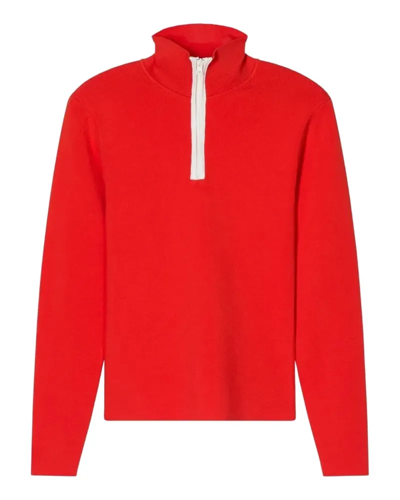 Closed half-zip long-sleeve sweater - Rot Rot