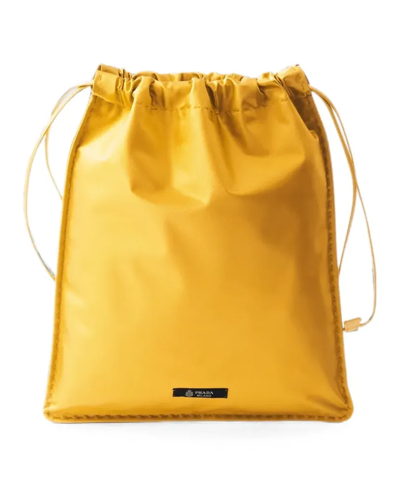 Prada Wish silk duchesse pouch - Gelb Gelb