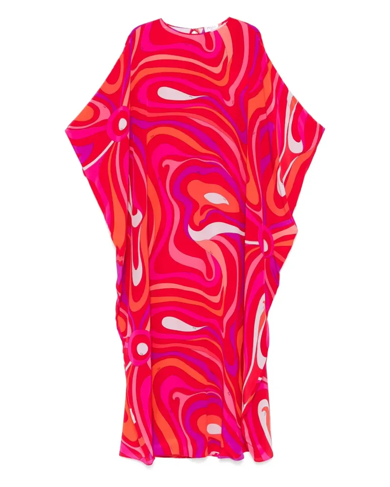 Emilio Pucci Seidenkleid mit Marmo-Print - Rot Rot