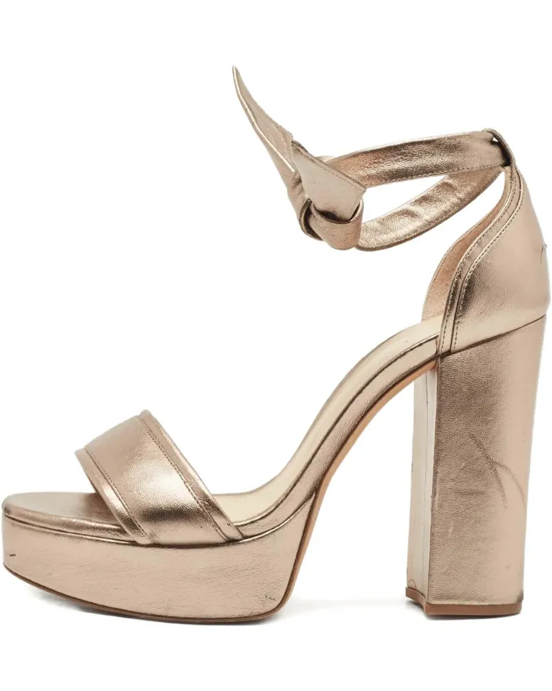 Alexandre Birman Plateau-Sandalen mit Knoten - Gold Gold
