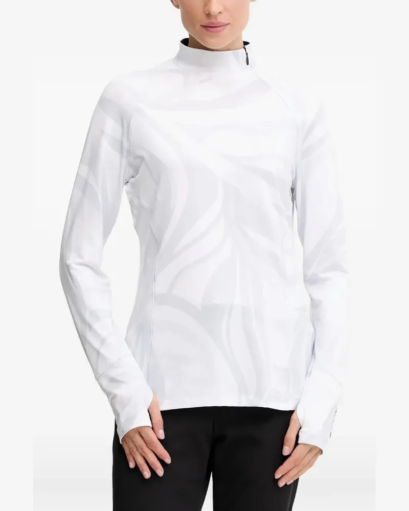 Sportalm Edinburgh abstract-print quarter-zip top - Weiß Weiß