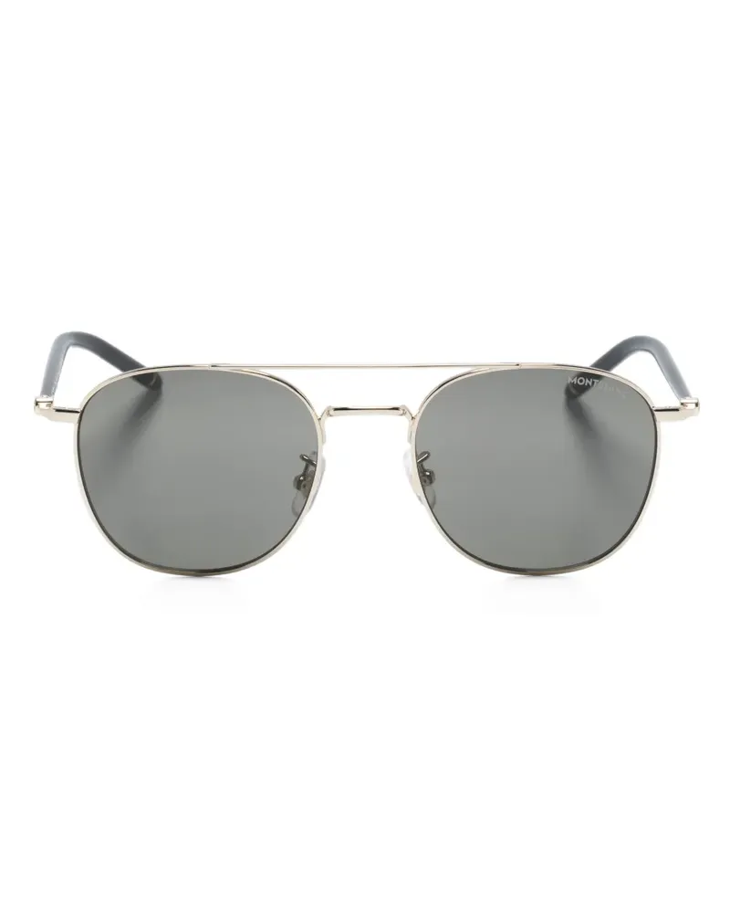 Montblanc Pilotenbrille mit eckigem Gestell - Gold Gold