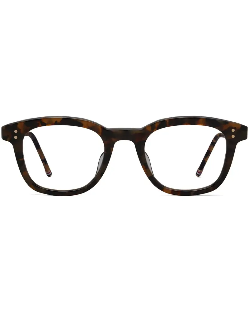 Thom Browne Sonnenbrille mit eckigem Gestell - Braun Braun