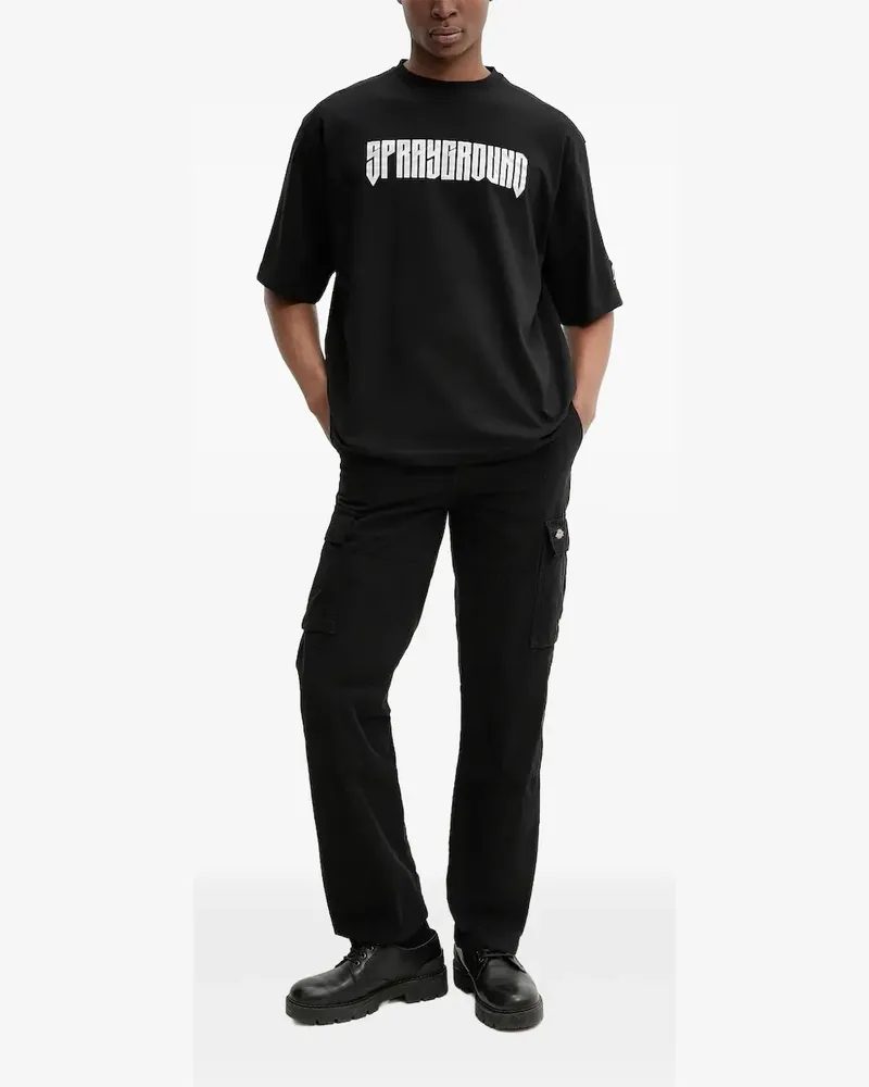 Sprayground T-Shirt mit Tiger-Grafik - Schwarz Schwarz