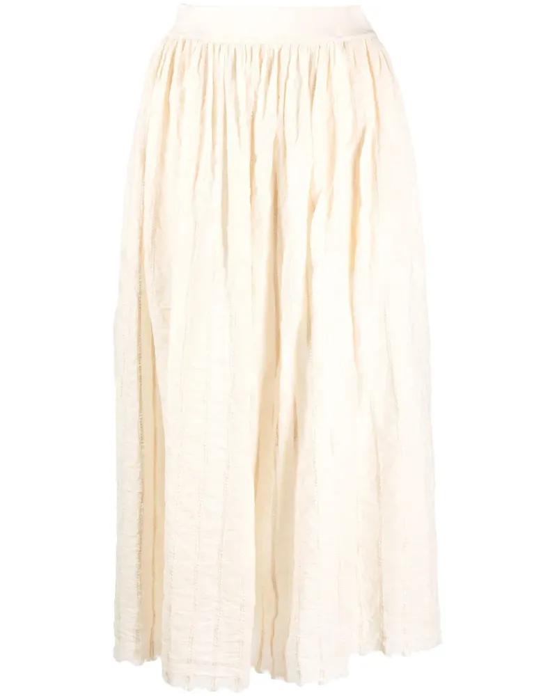 Uma Wang Midirock mit Falten - Nude Nude