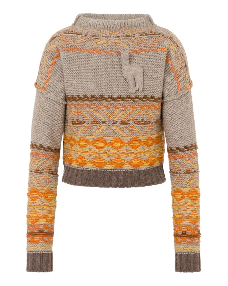 Moschino Pullover mit Norweger-Intarsie - Nude Nude