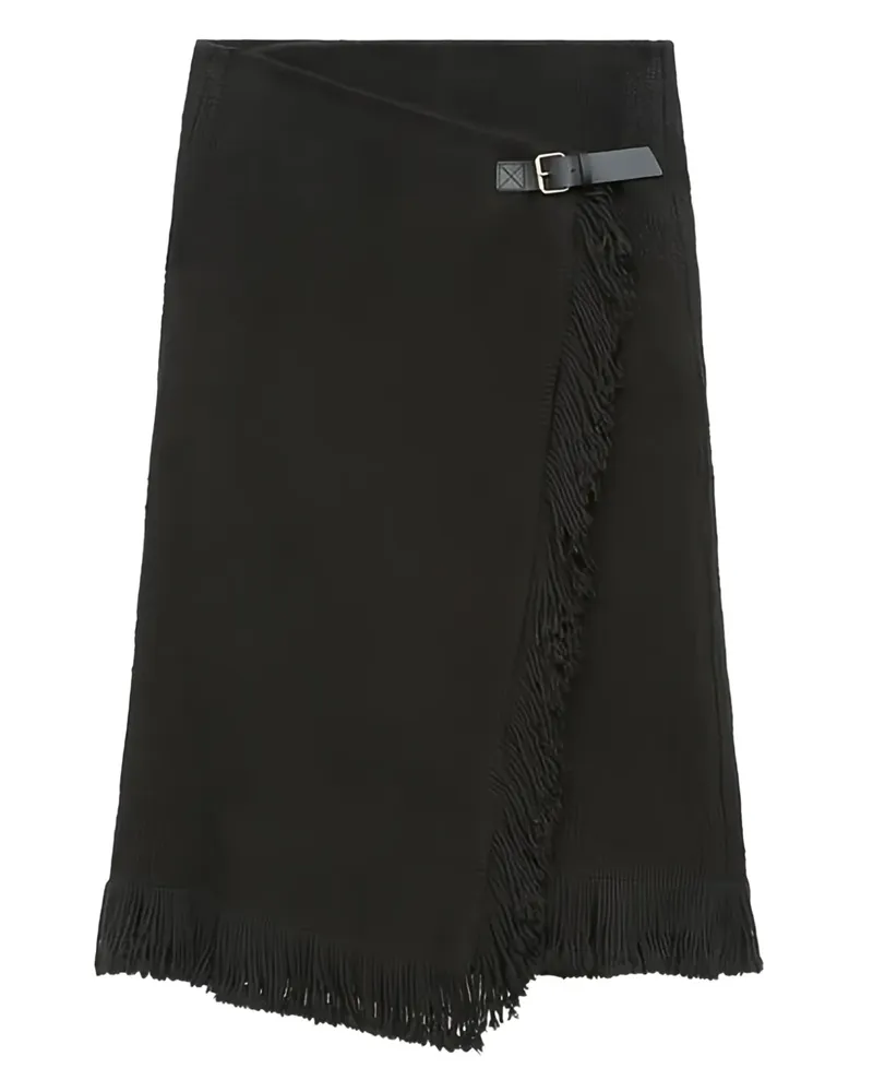 Isabel Marant tassel-hem midi skirt - Schwarz Schwarz