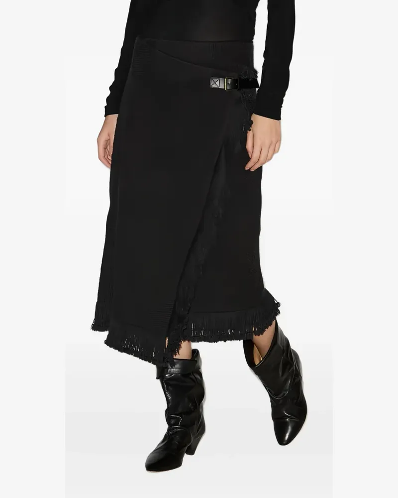 Isabel Marant tassel-hem midi skirt - Schwarz Schwarz