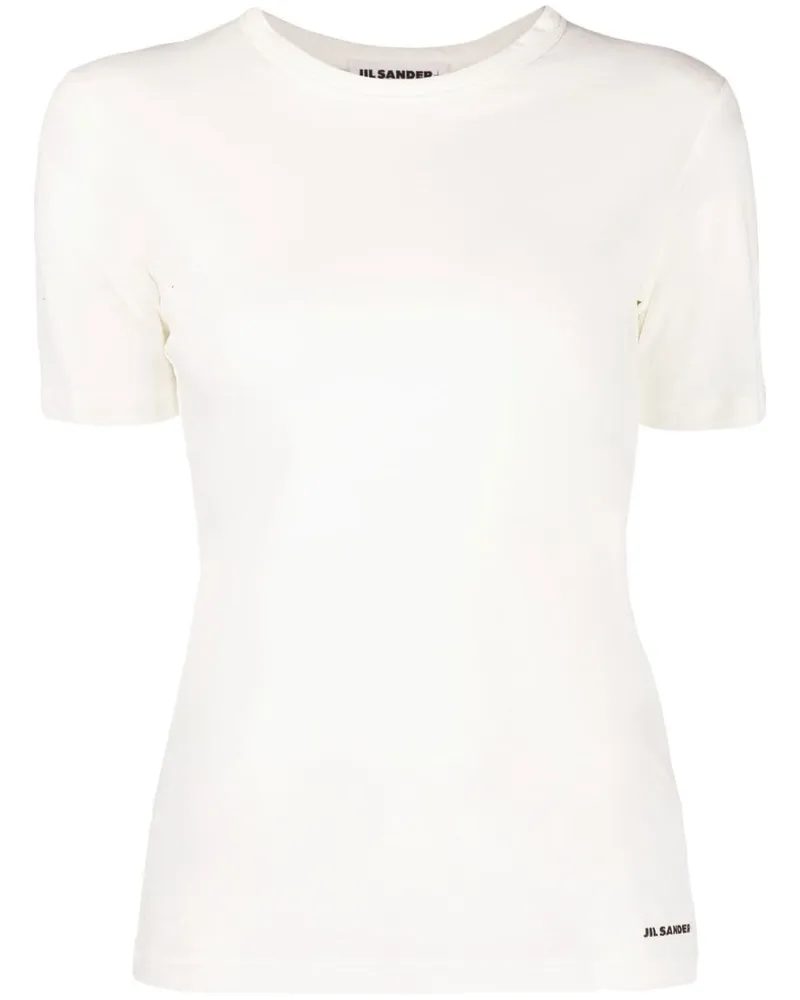 Jil Sander T-Shirt mit rundem Ausschnitt - Weiß Weiß