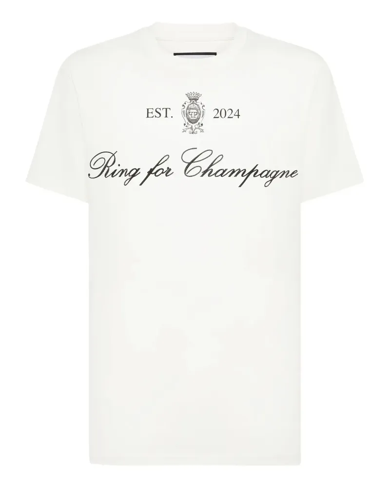 Philipp Plein T-Shirt mit Slogan-Print - Weiß Weiß