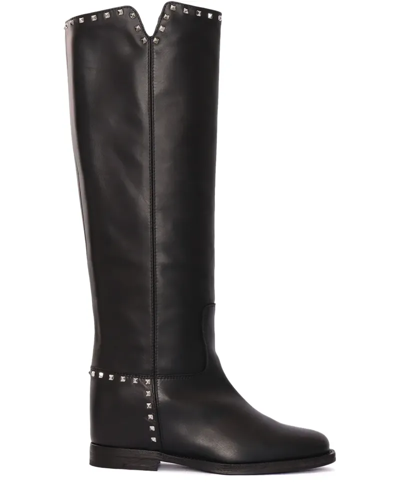 Via Roma 15 Stiefel mit Nieten - Schwarz Schwarz