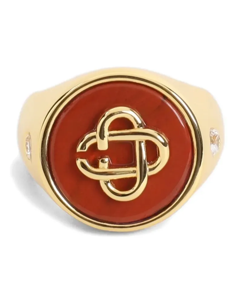 Casablanca Paris logo-motif signet ring - Gold Gold