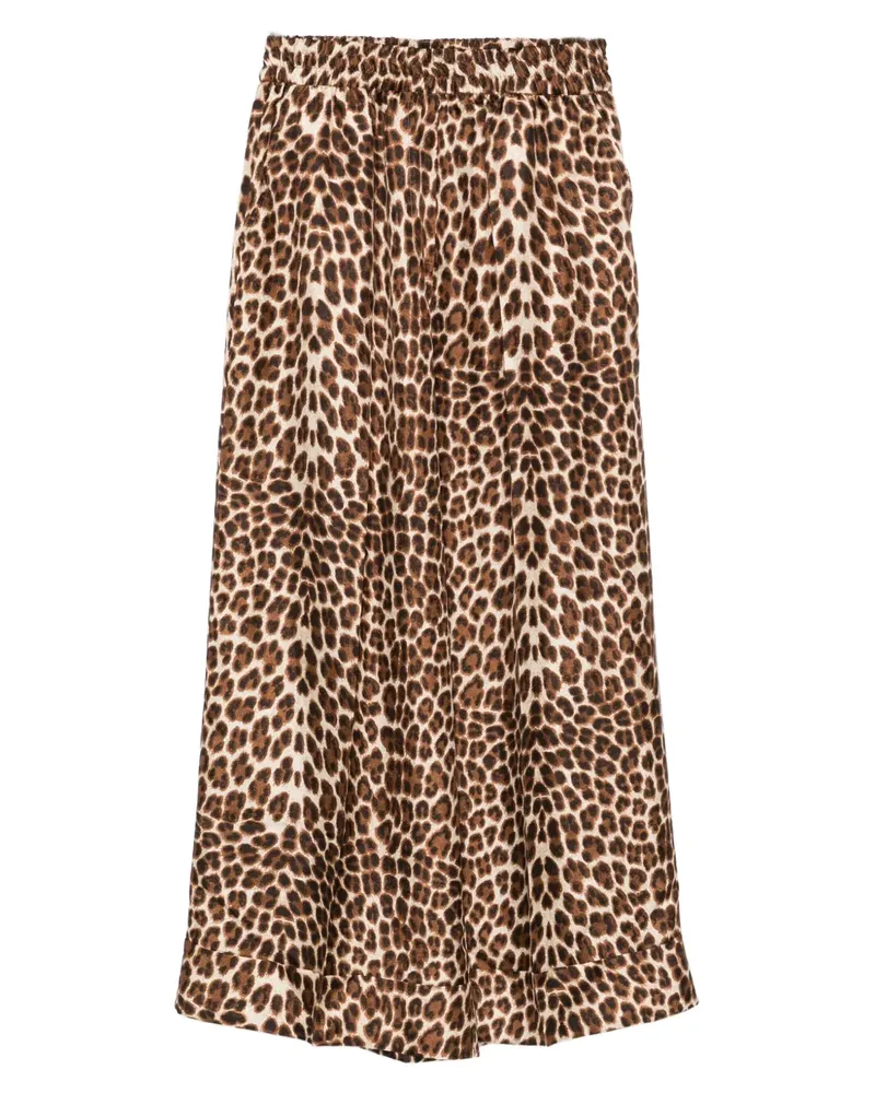 P.A.R.O.S.H. P.A.R.O H. Hose mit Leoparden-Print - Braun Braun