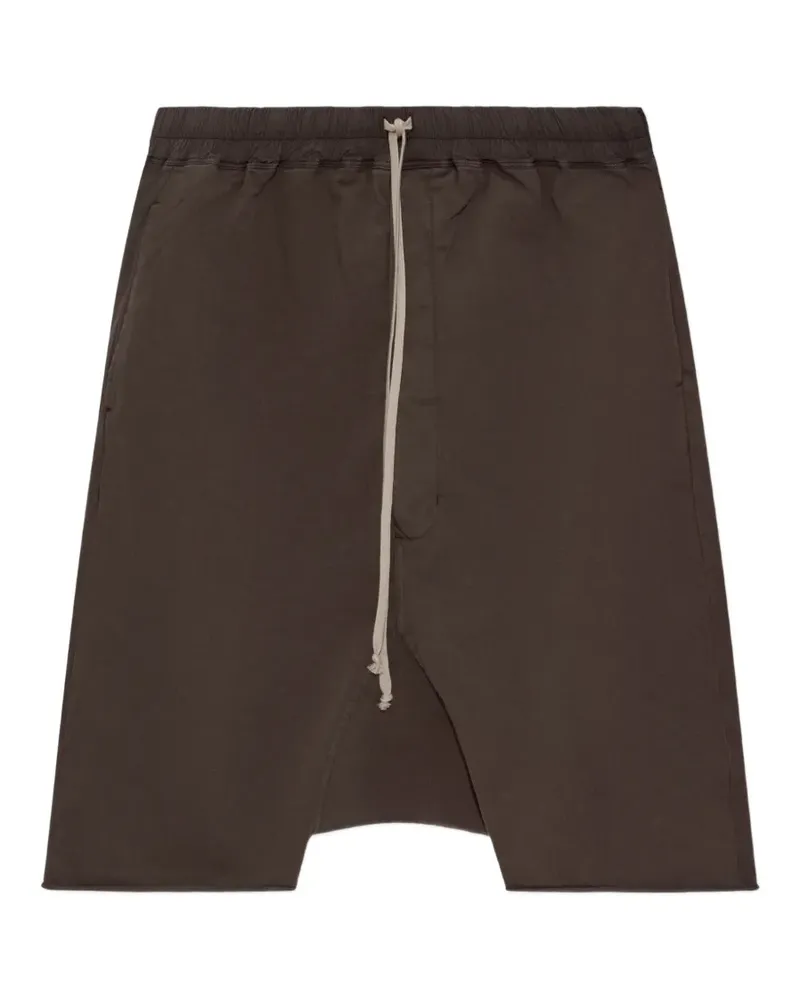 DRKSHDW by Rick Owens Drawstring Pods raw-hem shorts - Braun Braun