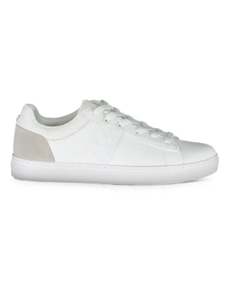 Napapijri panelled logo-print sneakers - Weiß Weiß