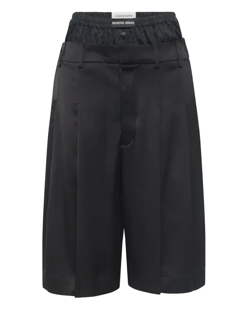 Marine Serre Klassische Shorts mit Boxerbund - Schwarz Schwarz