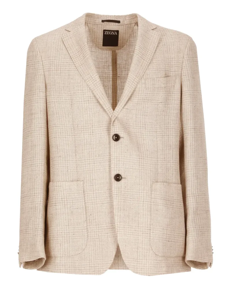 Ermenegildo Zegna Kariertes Sakko - Nude Nude