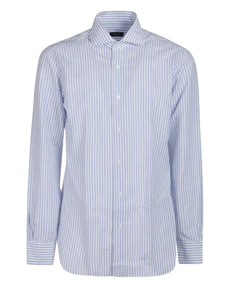 BARBA Gestreiftes Hemd - Blau Blau