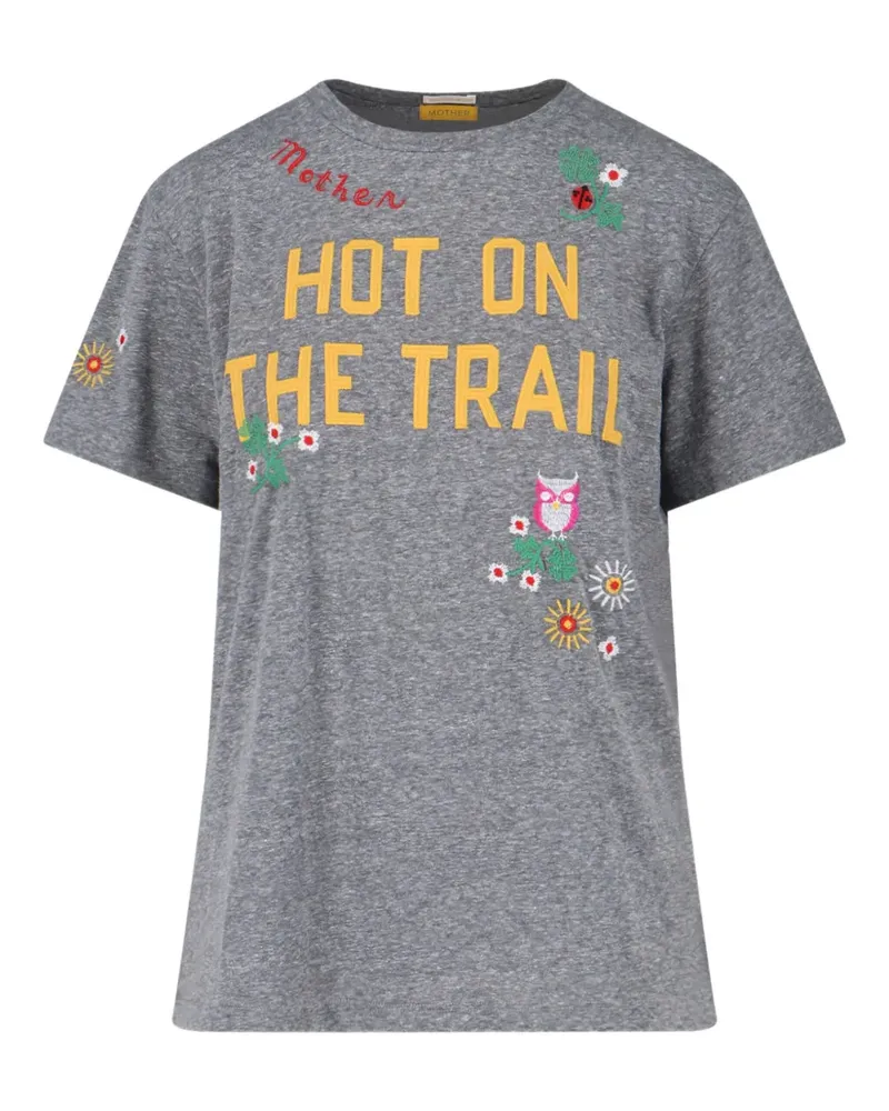 Mother T-Shirt mit The Rowdy-Stickerei - Grau Grau