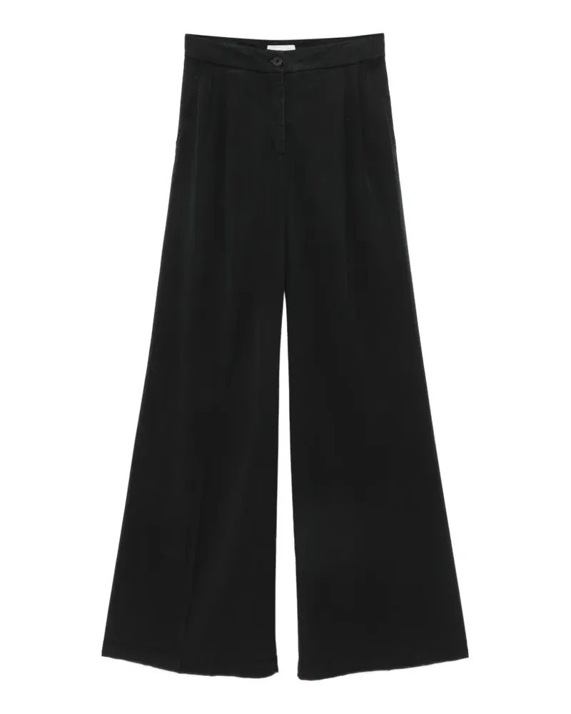 VIA MASINI 80 pleated wide-leg trousers - Schwarz Schwarz