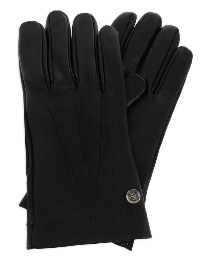 Burberry Handschuhe aus Leder mit Ziernaht - Schwarz Schwarz