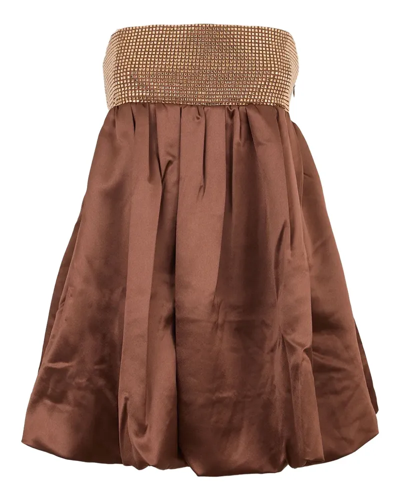 Retrofête Delfina Minikleid mit Perlen - Braun Braun