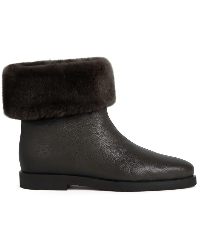 Totême Knöchelhohe Lederstiefel - Braun Braun
