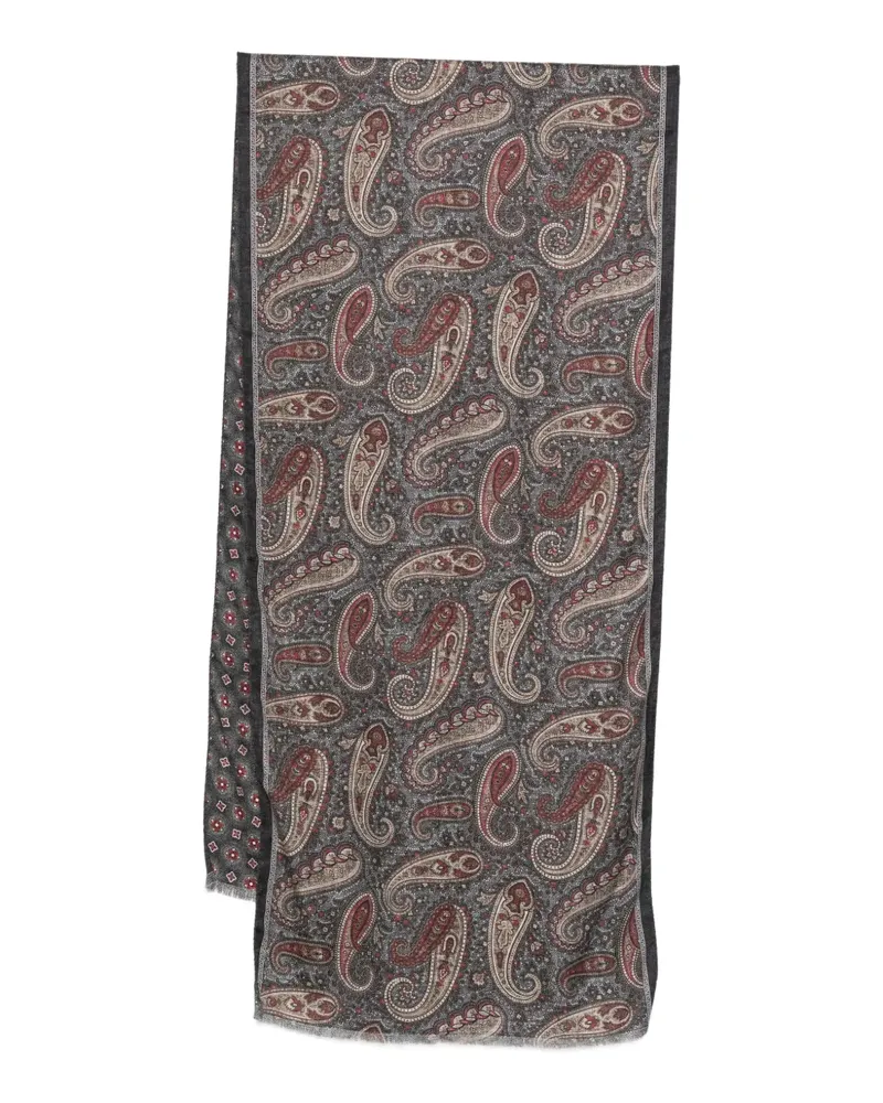 Dell'oglio Schal mit Paisleymuster - Blau Blau