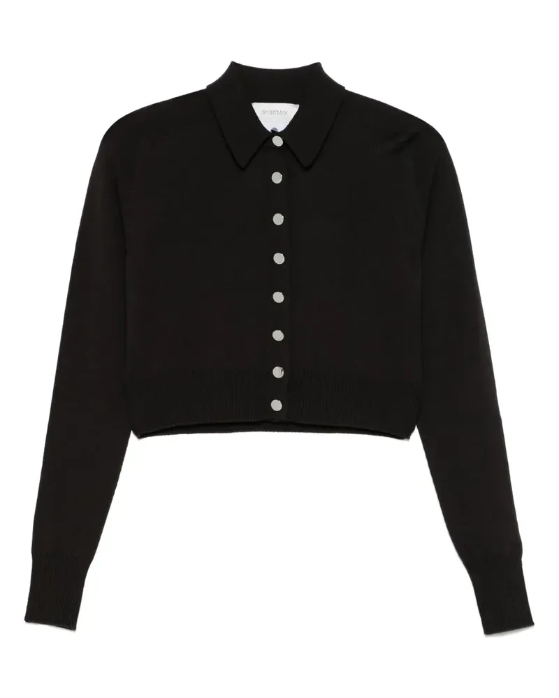SPORTMAX Poloshirt aus Schurwolle - Schwarz Schwarz