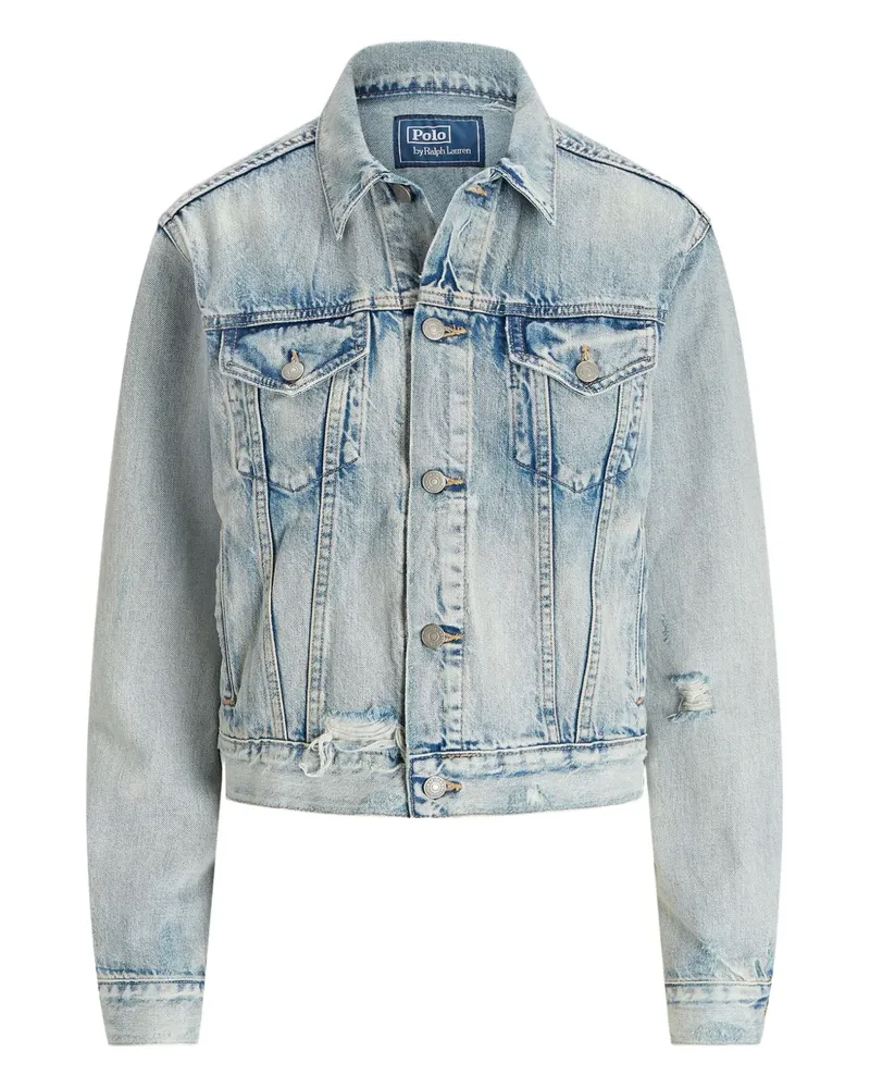 Ralph Lauren Jeansjacke im Distressed-Look - Blau Blau