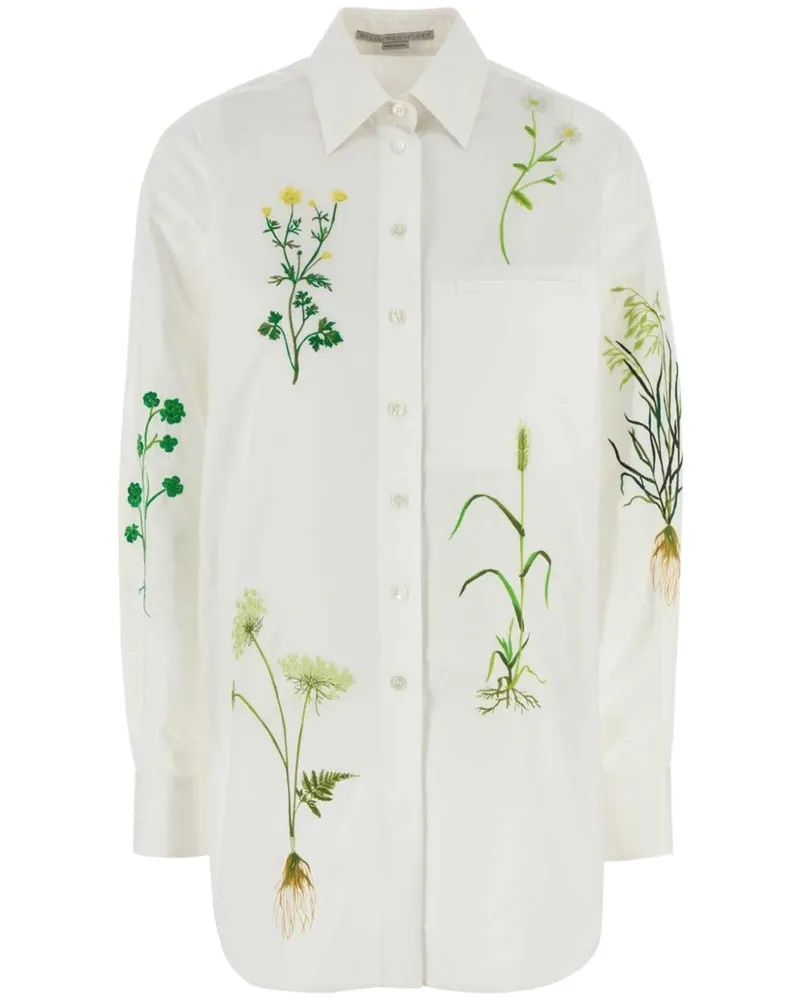 Stella McCartney Hemd mit Blumen-Print - Weiß Weiß