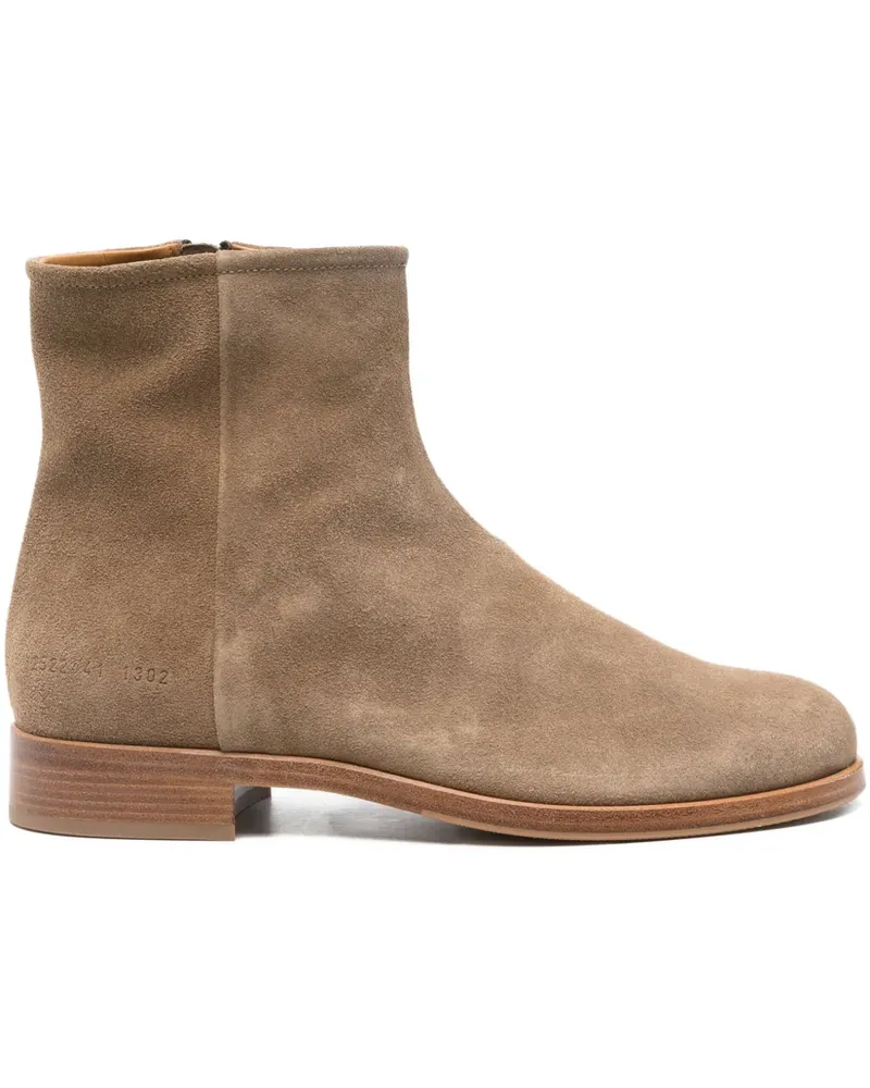Common Projects Wildlederstiefel mit Reißverschluss - Braun Braun