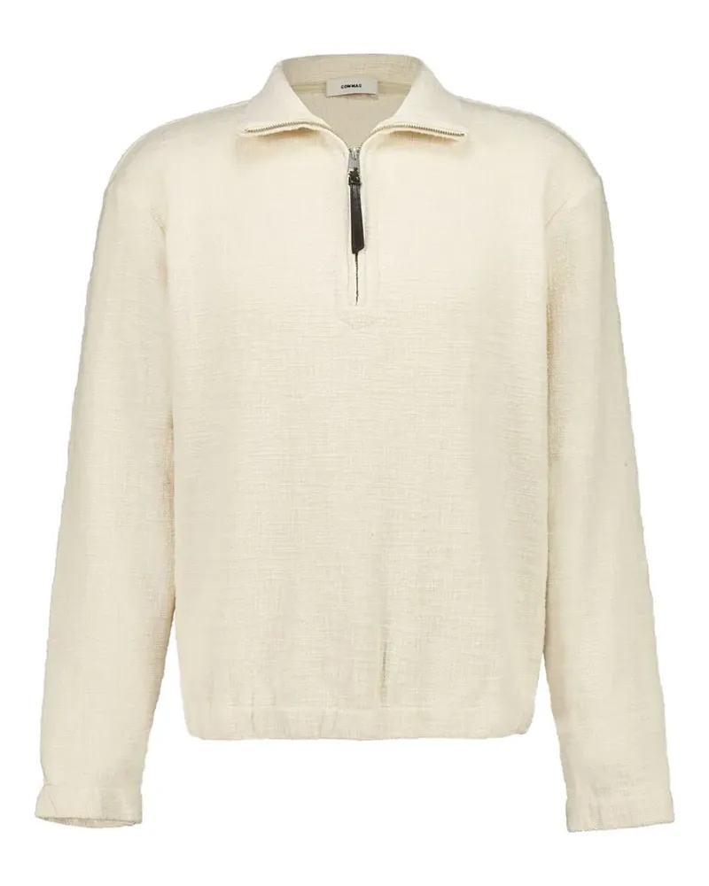 COMMAS Strukturierter Pullover mit Reißverschluss - Nude Nude