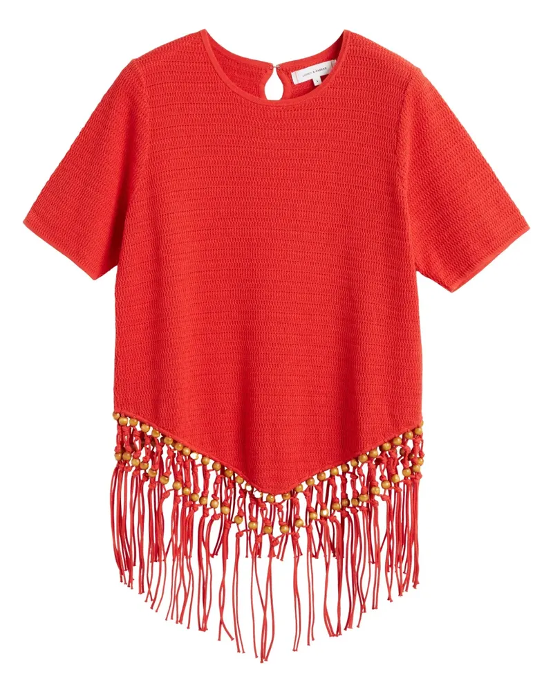 Chinti & Parker x Laura Whitmore Bluse mit Perlen - Orange Orange